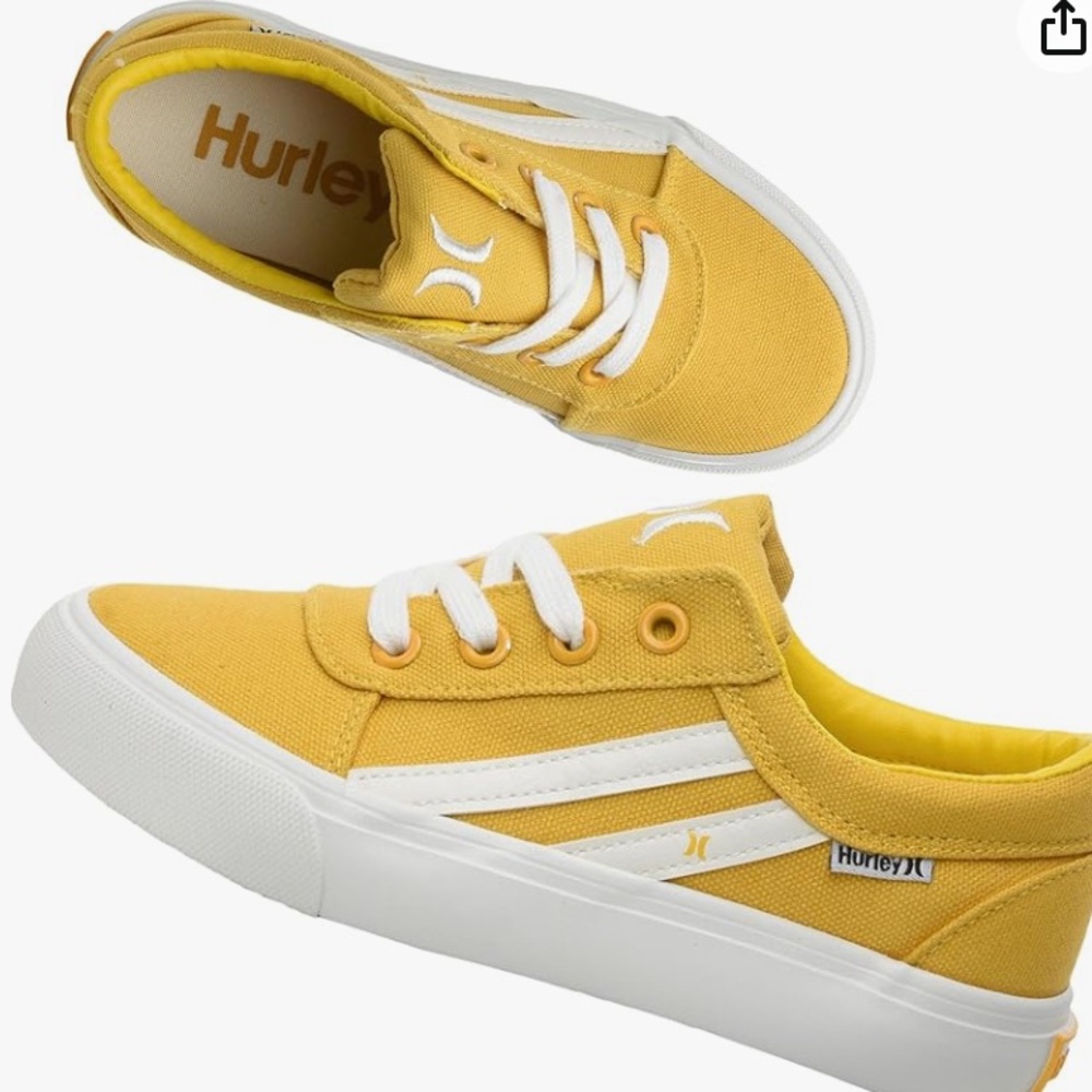 Hurley Boardy Kids Lace Up Canvas Sneakers – Boys and Girls size 13